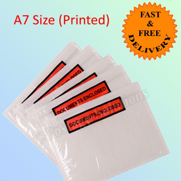 A7 DOCUMENTS ENCLOSED PRINTED WALLETS ENVELOPES